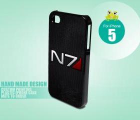 HP493 mass effect n7 logo - iPhone 5 Black Case